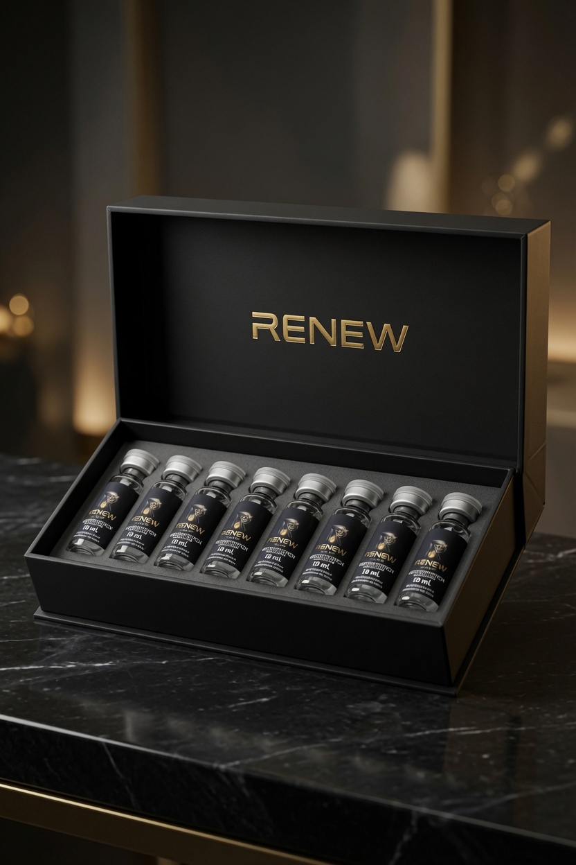 renew labs 10ml box ten pack Bacteriostatic Water 10ml 10-Pack Premium Black Box - Bulk Research Supply - Renew Labs